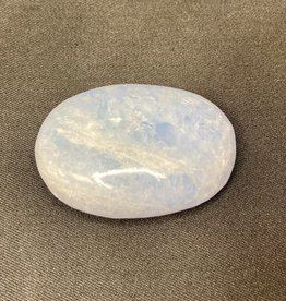 Blue Calcite Palm Stone - PS-BCP14