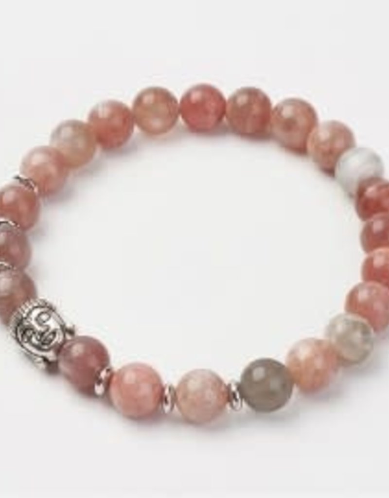 Cream Moonstone Stretch Bracelet