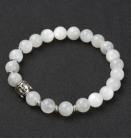 White Moonstone Stretch Bracelet