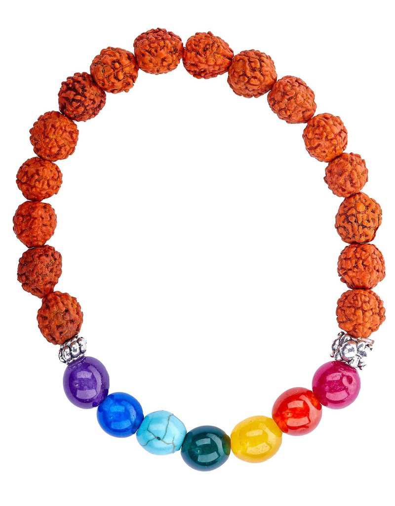 Bracelet - 7 Chakra Rudraksha - RUB-SC