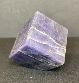 Purple Opal Cube with Cut Corner