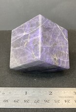 Purple Opal Cube with Cut Corner