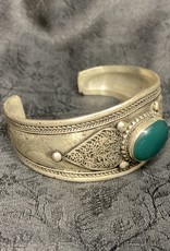 Malachite Filigree Cuff Bracelet