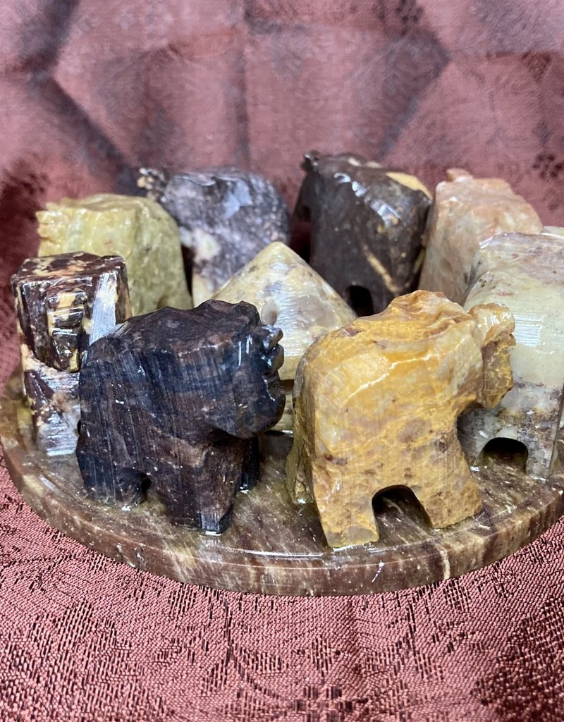 Incense Holder - Elephant Soapstone Burner - 6714