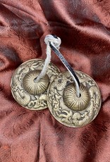 Tingsha - Large Dragon Tibetan Manjira - 3 inch diameter - 6404