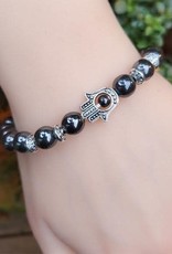 Hematite with Hamsa Bracelet