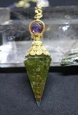 Pendulum- Peridot Lotus Orgone