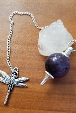 Pendulum - Amethyst and Dragonfly