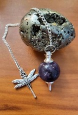 Pendulum - Amethyst and Dragonfly