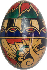 Art Deco Wood Egg Shaker