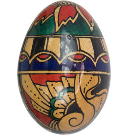 Art Deco Wood Egg Shaker