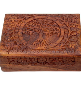 Box - Carved Lined - Tree of Life