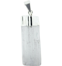 Pendant- Selenite with Brass Cap