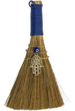 Wicca Broom - Evil Eye with Fatima Hand
