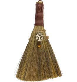 Wicca Broom - Tree of Life with Tiger Eye