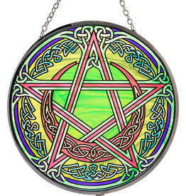 Glass Suncatcher- Pentacle Celtic- 6 inches