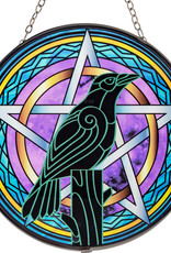 Glass Suncatcher- Raven- 6 inches