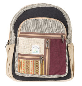 Backpack - Black and Zig Zag Hemp