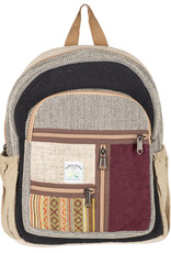 Backpack - Black and Zig Zag Hemp