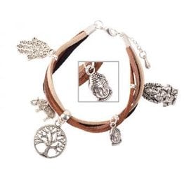 Tree of Life 4 Strand Leather Bracelet