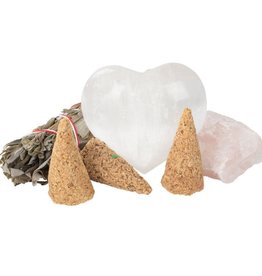 Kit - Love Activation Smudge, Sage and Lavender, Selenite Heart, Rose Quartz, Palo Santo