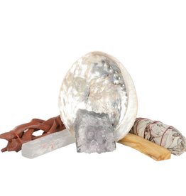 Kit - Positivity - Amethyst, Palo Santo, Selenite, Shell, Stand