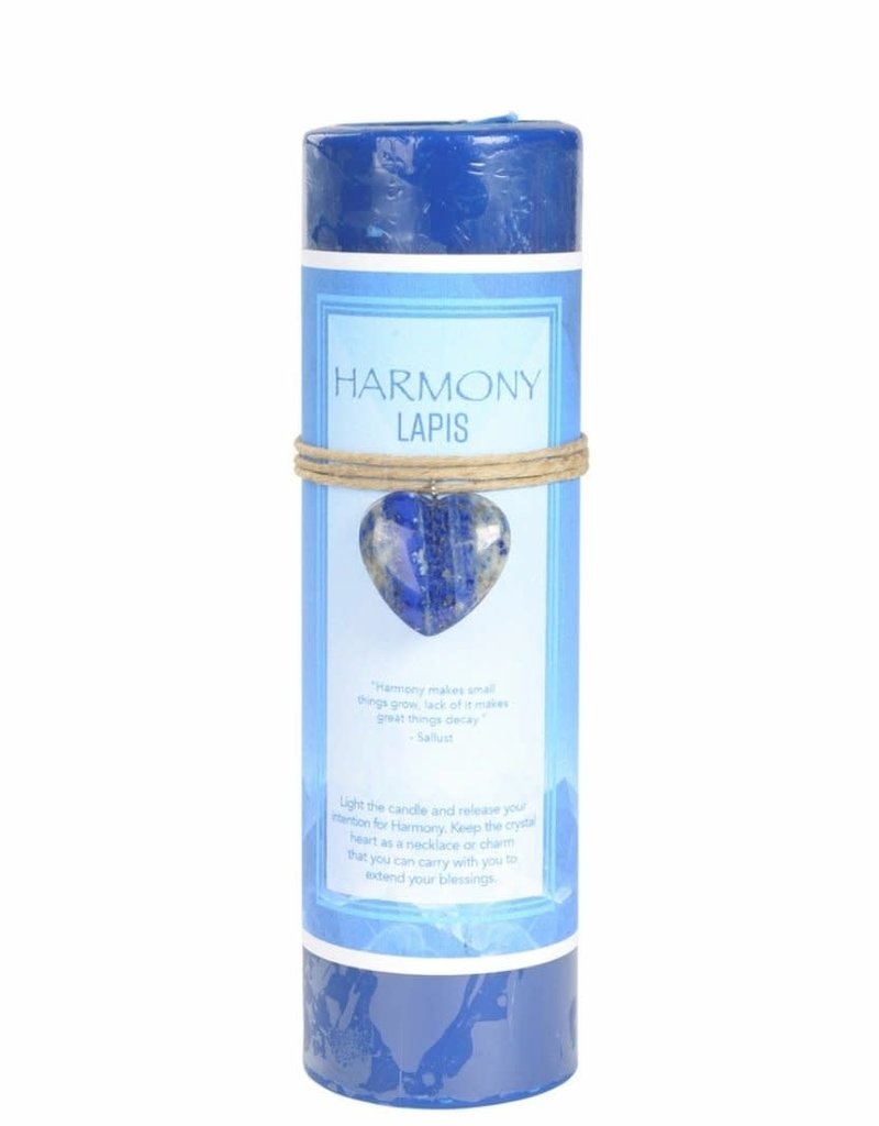 Candle - Harmony with Lapis Lazuli Heart Amulet