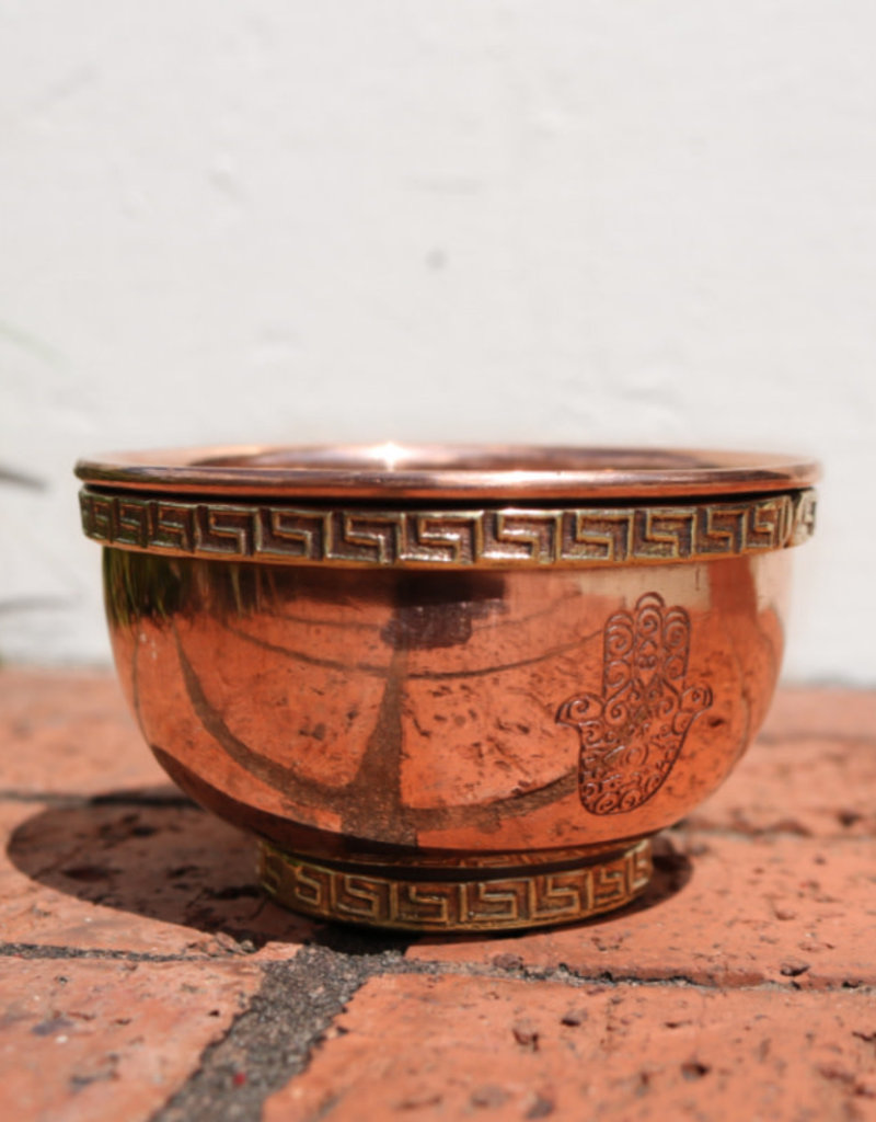 Hamsa Copper Bowl