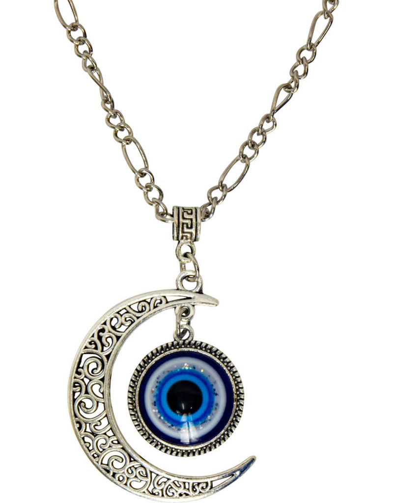 Necklace- Evil Eye- Crescent Moon- 99334