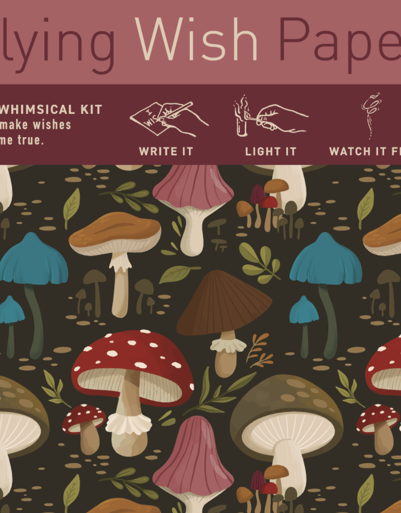 Mushrooms Flying Wish Paper