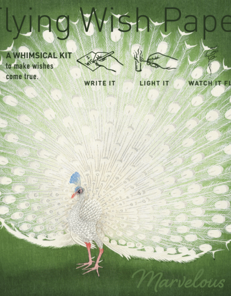 Peacock Flying Wish Paper
