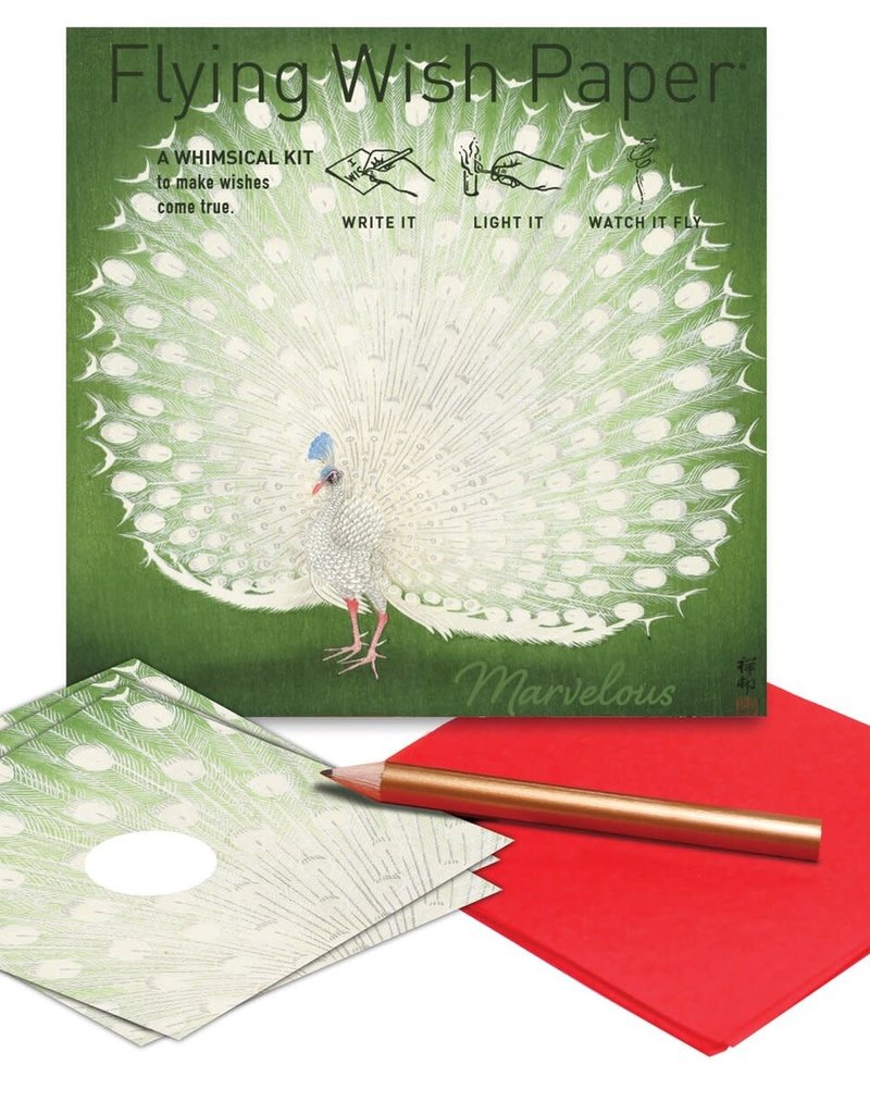 Peacock Flying Wish Paper