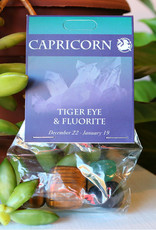 Stone Set- Capricorn- Tiger Eye, Fluorite