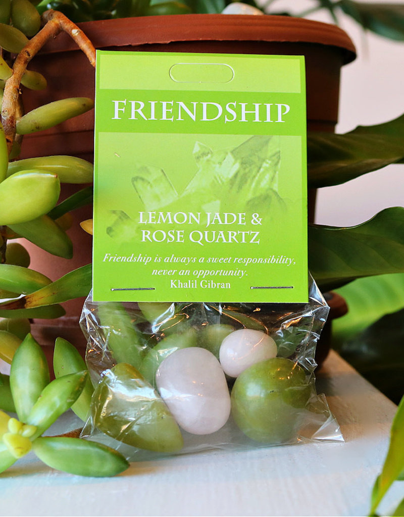 Gemstone Set- Friendship- Lemon Jade, Rose Quartz- 125FR