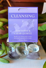 Gemstone Set- Cleansing- Amethyst, Clear Quartz- 125CL