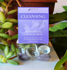 Gemstone Set- Cleansing- Amethyst, Clear Quartz