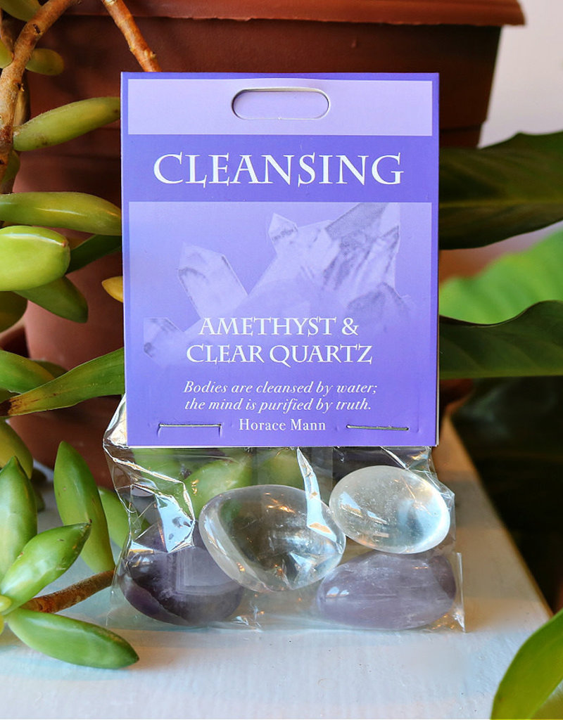 Gemstone Set- Cleansing- Amethyst, Clear Quartz