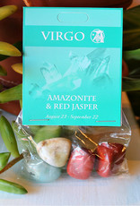 Stone Set- Virgo- Amazonite, Red Jasper- 126VI