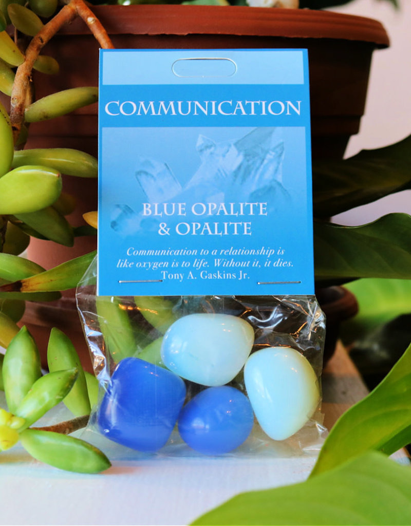 Gemstone Set- Communication- Blue Opalite, Opalite- 125CM