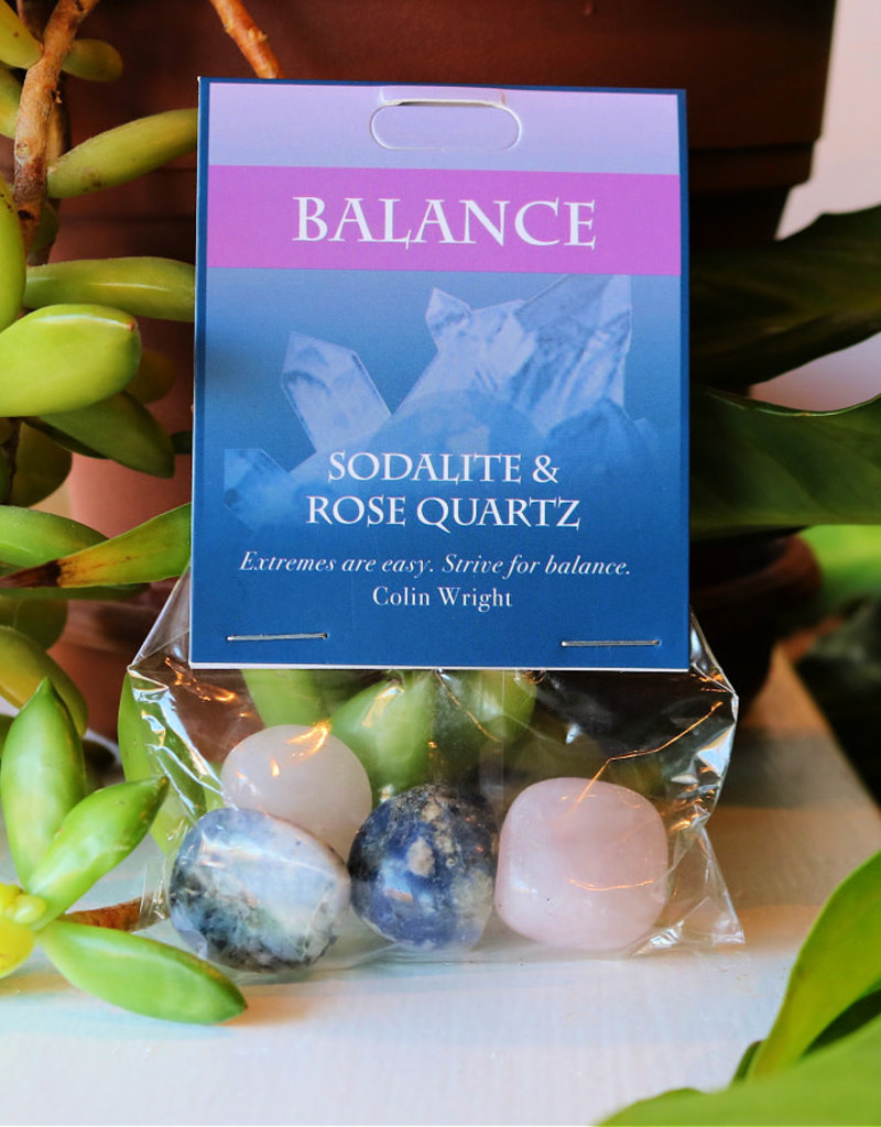 Gemstone Set- Balance- Sodalite, Rose Quartz- 125BA