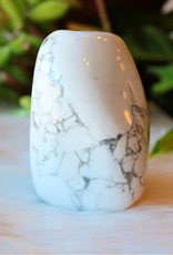 White Howlite Palm Stone - Jumbo - TUMWHWJ