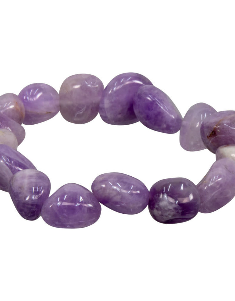 Amethyst Tumbled Stone Bracelet