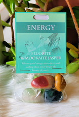 Gemstone Set- Energy- Fluorite, Mookaite Jasper