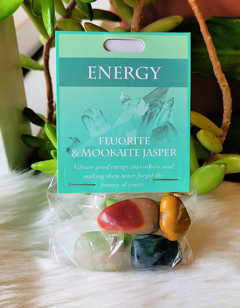 Gemstone Set- Energy- Fluorite, Mookaite Jasper