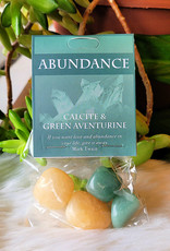 Gemstone Set- Abundance- Calcite, Green Aventurine