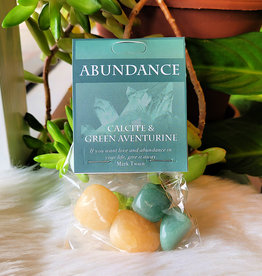 Gemstone Set- Abundance- Calcite, Green Aventurine
