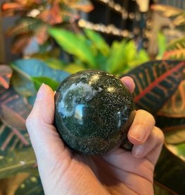 Moss Agate Sphere, lg