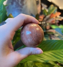 Peach Moonstone Sphere, sm