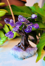 Bonsai Tree- Amethyst with Amethyst Base SM - TREEAME3.5