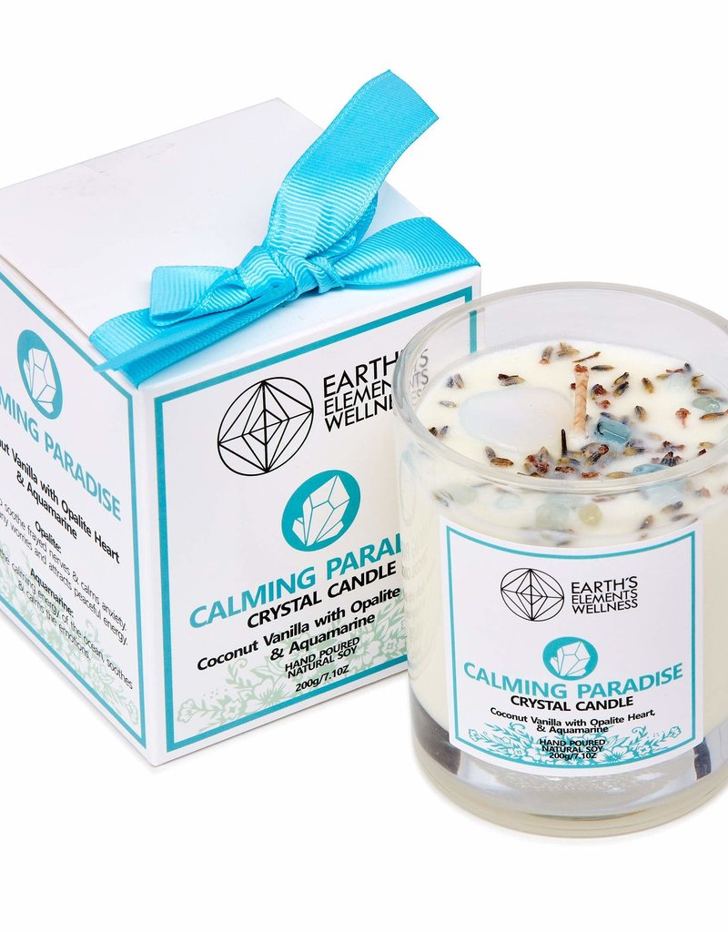 EE - Calming Paradise Crystal Intention Candle